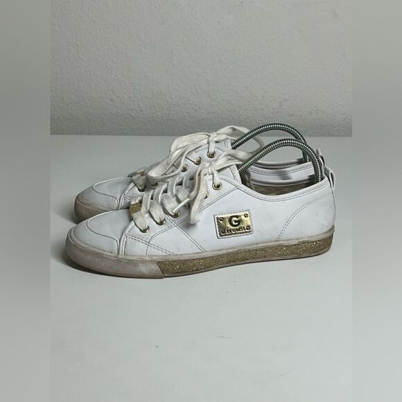 G by Guess Women's Size 7 Lace Up White Sneakers GGMallory5-R - Picture 3 of 7